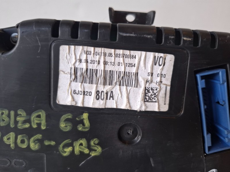 Recambio de cuadro instrumentos para seat ibiza berlina (6j5) bls referencia OEM IAM 6J0920801A  