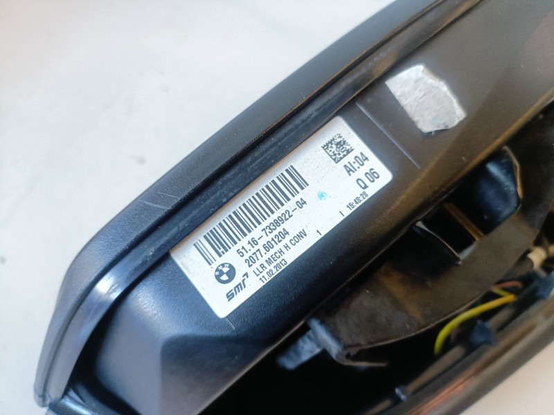 Recambio de retrovisor derecho para bmw serie 3 berlina (f30) n47d20c referencia OEM IAM 51167338922  