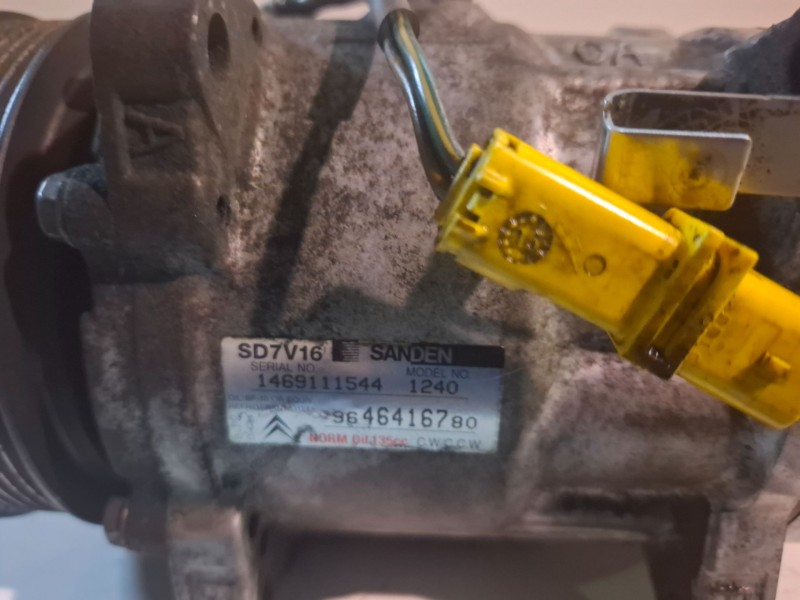 Recambio de compresor aire acondicionado para citroen c8 4hw referencia OEM IAM 9646416780  