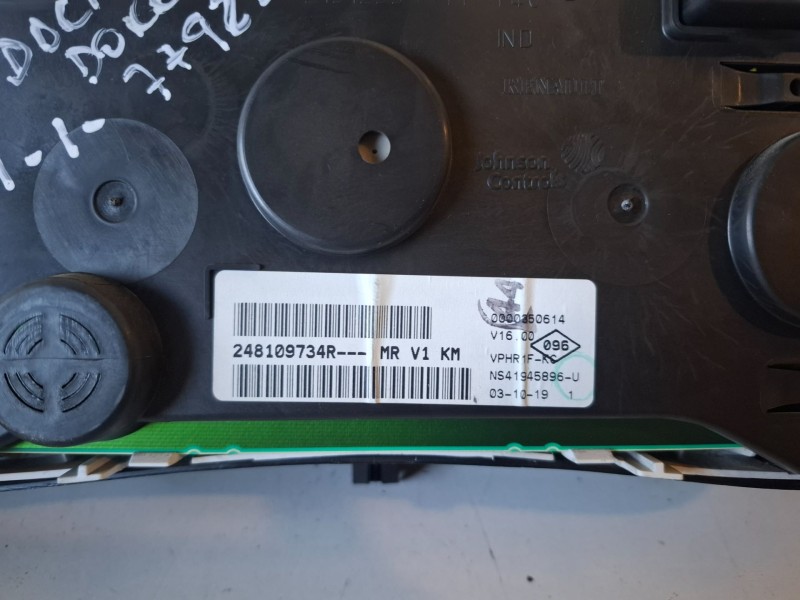 Recambio de cuadro instrumentos para dacia dokker referencia OEM IAM 248109734R  