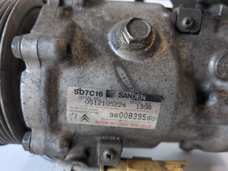 Recambio de compresor aire acondicionado para citroen grand c4 picasso 9hr / 9h05 referencia OEM IAM 9800839580  