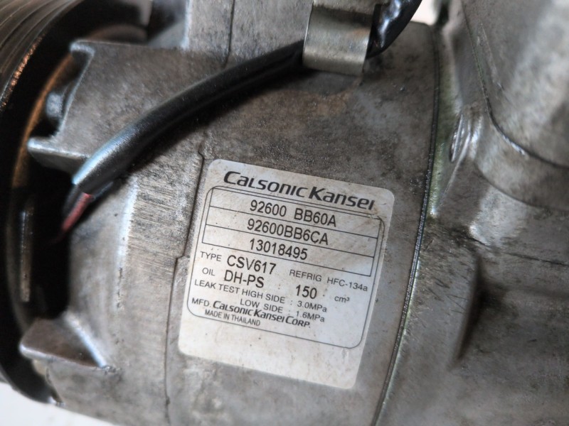 Recambio de compresor aire acondicionado para nissan qashqai (j10) r9m405 referencia OEM IAM 92600BB60A  