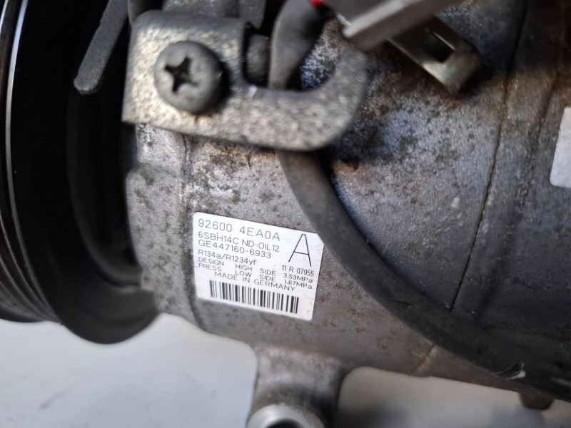 Recambio de compresor aire acondicionado para nissan qashqai (j11e) k9k636 referencia OEM IAM 926004EA0A  