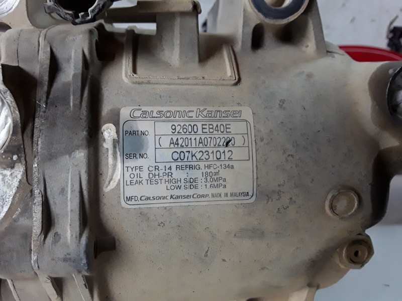 Recambio de compresor aire acondicionado para nissan navara pickup (d40m) yd25ddti referencia OEM IAM 92600EB40E  