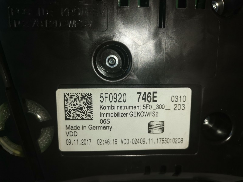 Recambio de cuadro instrumentos para seat leon st 5f8 cjxc referencia OEM IAM 5F0920746E  