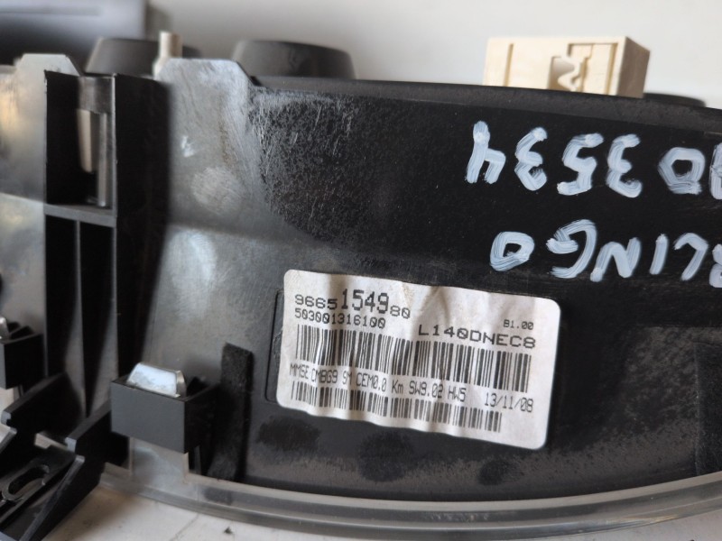 Recambio de cuadro instrumentos para citroen berlingo 9ht referencia OEM IAM 9665154980  