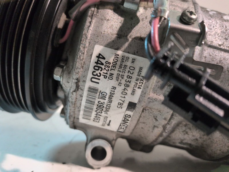 Recambio de compresor aire acondicionado para opel astra k sports tourer b14xft referencia OEM IAM 39034463  