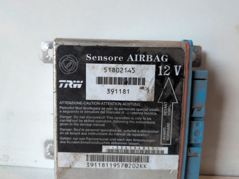 Recambio de centralita airbag para fiat croma (194) 939a2000 referencia OEM IAM 51802145  