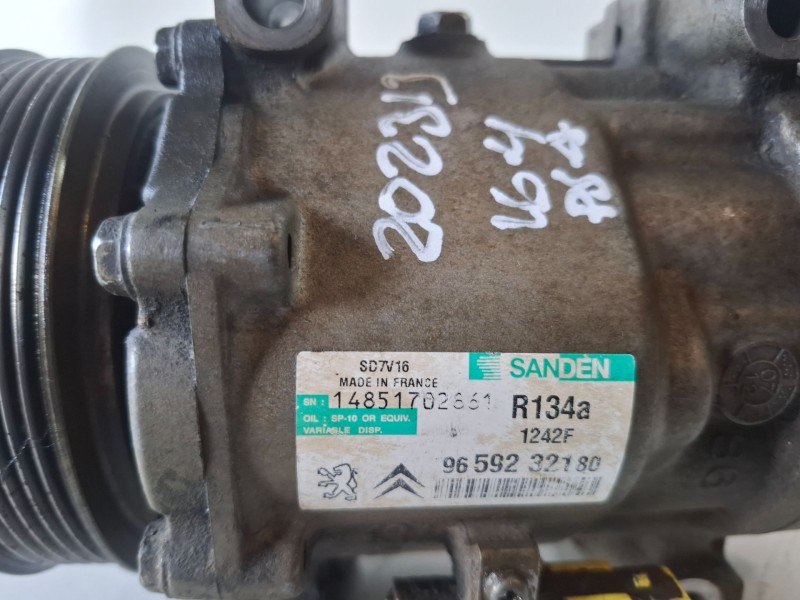 Recambio de compresor aire acondicionado para peugeot partner tepee 9hw referencia OEM IAM 9659232180  
