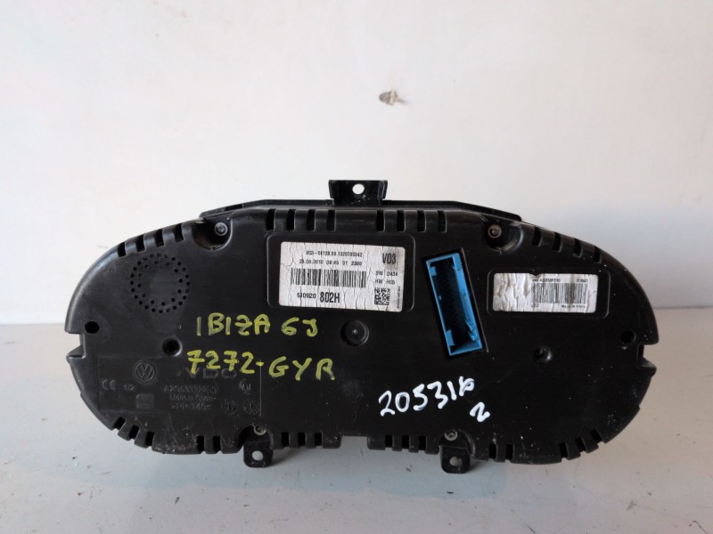 Recambio de cuadro instrumentos para seat ibiza berlina (6j5) cayb referencia OEM IAM 6J0920802H  