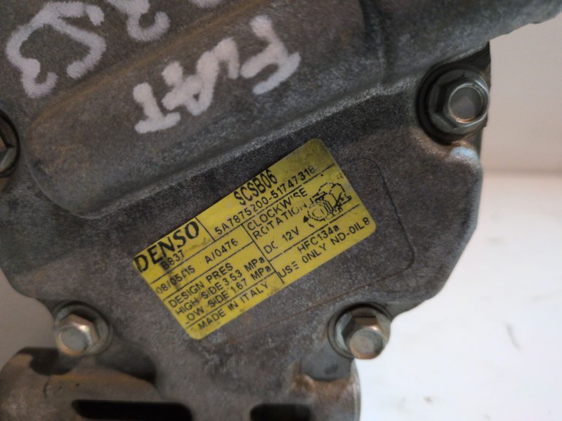 Recambio de compresor aire acondicionado para fiat ii panda (169) 188a4000 referencia OEM IAM 51747318  