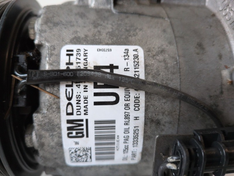 Recambio de compresor aire acondicionado para opel astra j berlina 5p a17dts referencia OEM IAM 13335251  