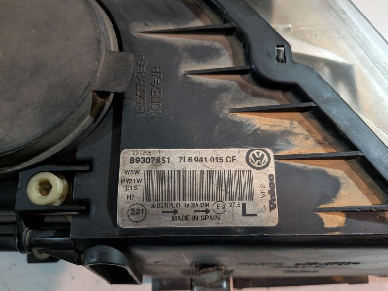 Recambio de faro izquierdo para volkswagen touareg (7la) bac referencia OEM IAM 7L6941015CF  
