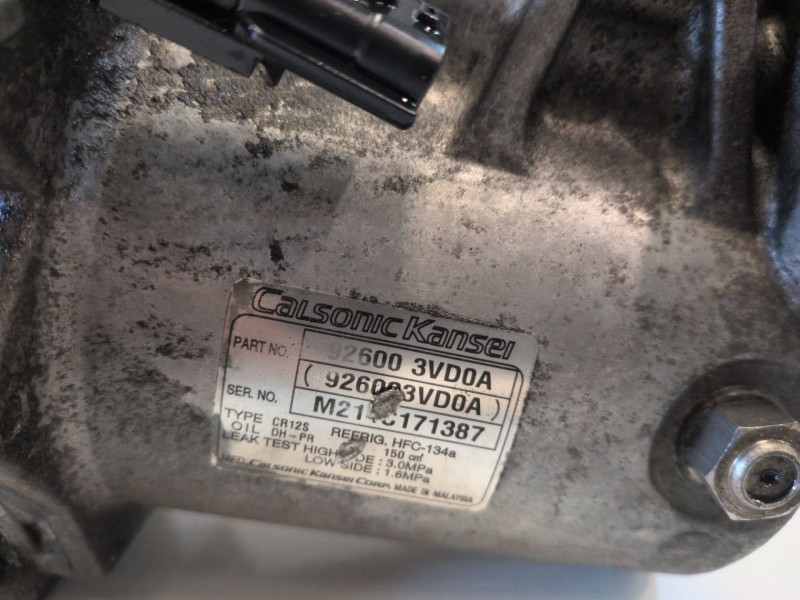 Recambio de compresor aire acondicionado para nissan nv200 /evalia (m20/m) k9k608 referencia OEM IAM 926003VD0A  