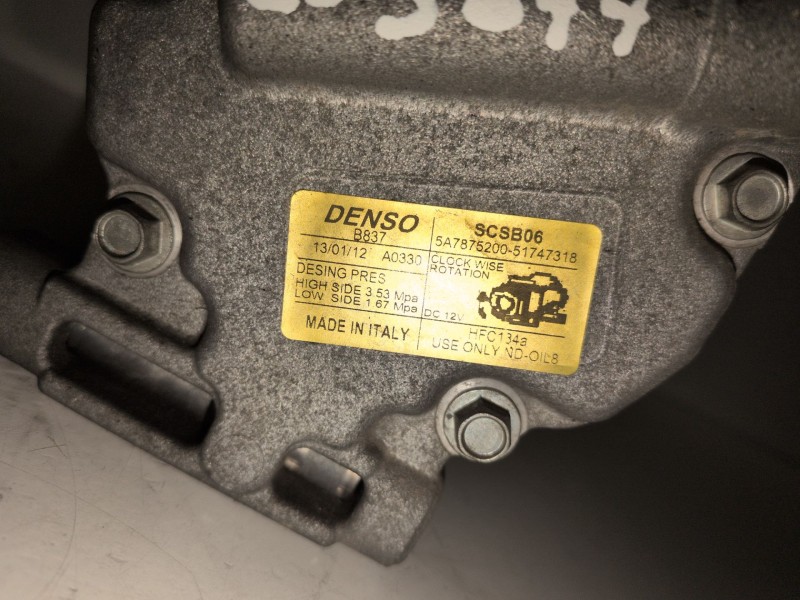 Recambio de compresor aire acondicionado para fiat 500 (150) cabrio 169a4000 referencia OEM IAM 51747318  