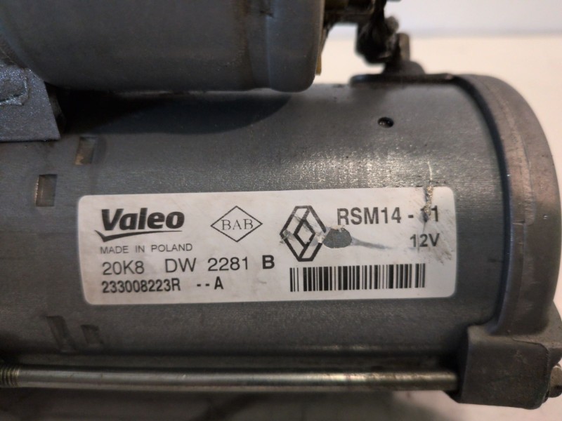 Recambio de motor arranque para renault clio iv k9k638 referencia OEM IAM 233008223R  
