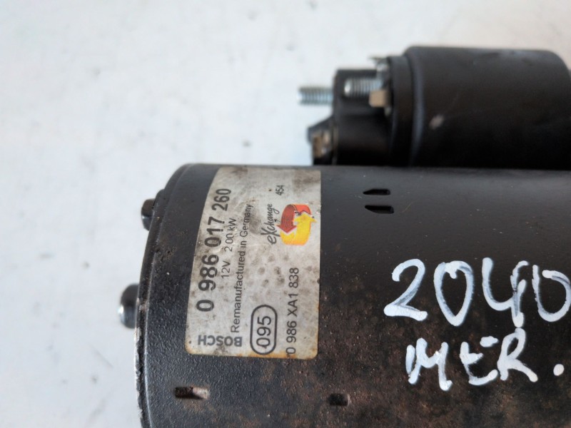Recambio de motor arranque para mercedes-benz clase c (bm 203) berlina 611962 referencia OEM IAM 0986017260  