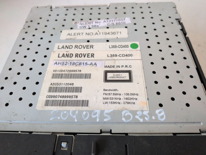 Recambio de sistema audio / radio cd para land rover freelander (lr2) 224dt referencia OEM IAM A2C53112046  