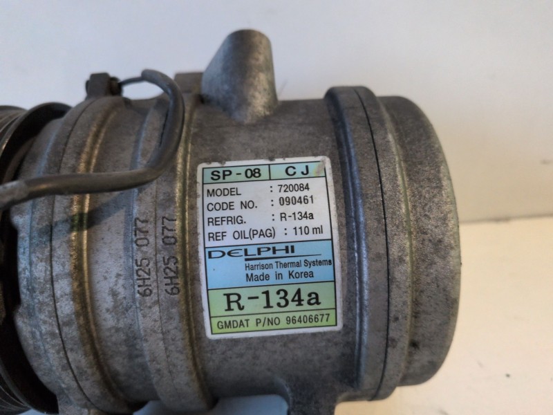 Recambio de compresor aire acondicionado para chevrolet matiz (2004) a08s3-g referencia OEM IAM 720084  