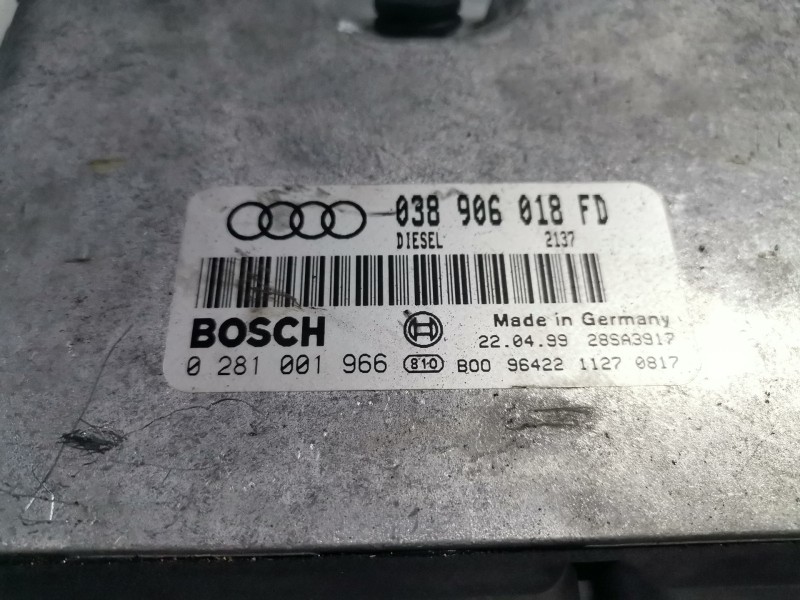 Recambio de centralita motor uce para audi a4 berlina (b5) afn referencia OEM IAM 0281001966/038906018FD  