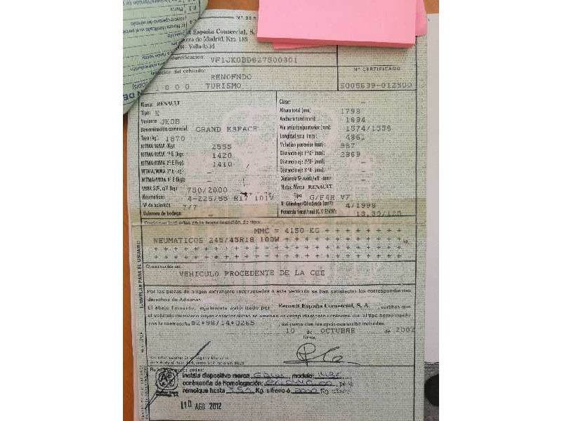 renault espace iv (jk0) del año 2003