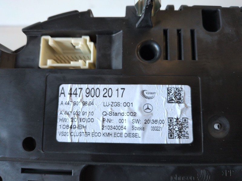 Recambio de cuadro instrumentos para mercedes-benz vito tourer (447) r9n402 referencia OEM IAM A4479002017  