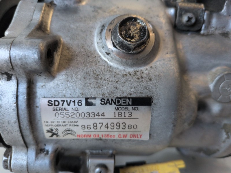 Recambio de compresor aire acondicionado para peugeot expert tepee rh02 / rhk referencia OEM IAM 9687499380  