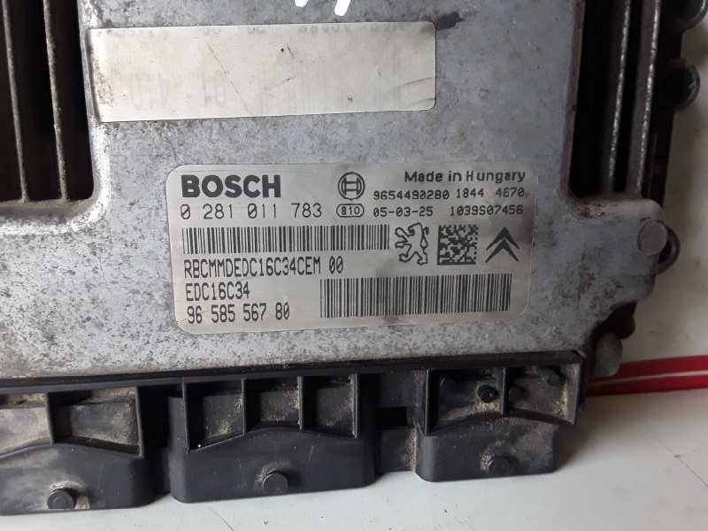 Recambio de centralita motor uce para peugeot 206 8hz referencia OEM IAM 0281011783/EDC16C34/9658556780  