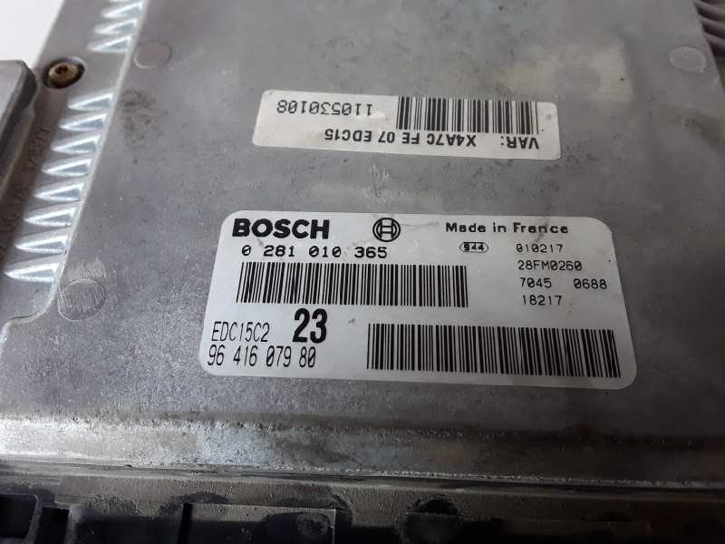 Recambio de centralita motor uce para citroen c5 berlina rhz referencia OEM IAM 0281010365/9641607980  