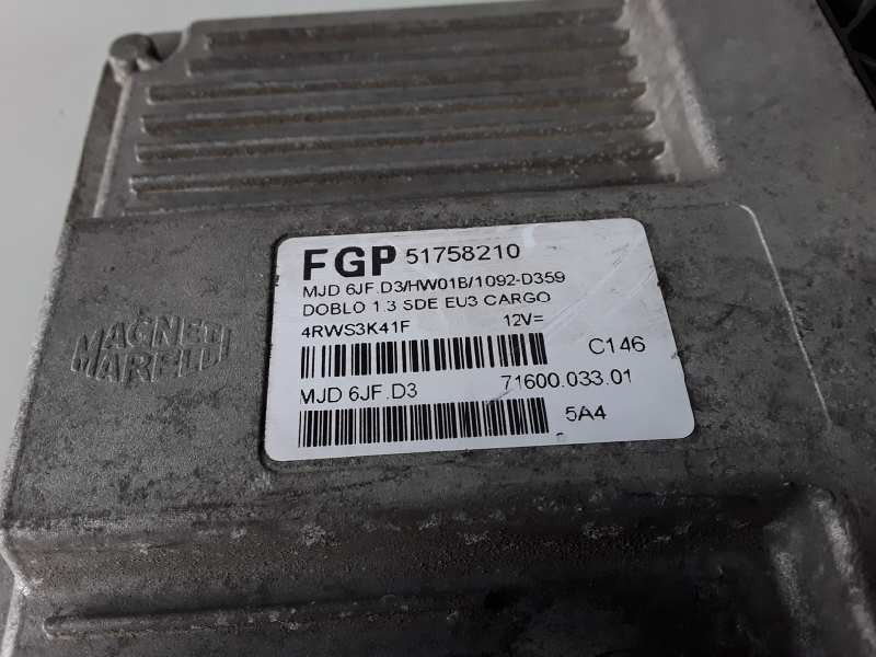 Recambio de centralita motor uce para fiat i doblò (119) 188a9000 referencia OEM IAM 51758210/7160003301  