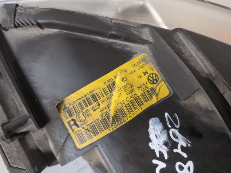 Recambio de faro derecho para volkswagen passat cc (357) cba referencia OEM IAM 3C8941752C  