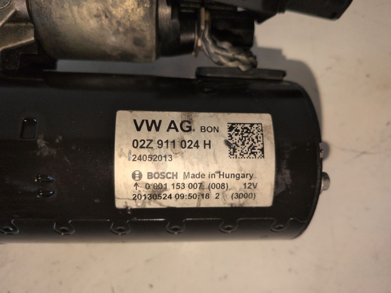 Recambio de motor arranque para audi a3 (8p1) cayc referencia OEM IAM 02Z911024H  