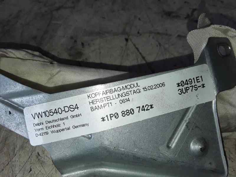 Recambio de airbag cortina delantero derecho para seat leon (1p1) referencia OEM IAM 1P0880742 / BAMPT1257  