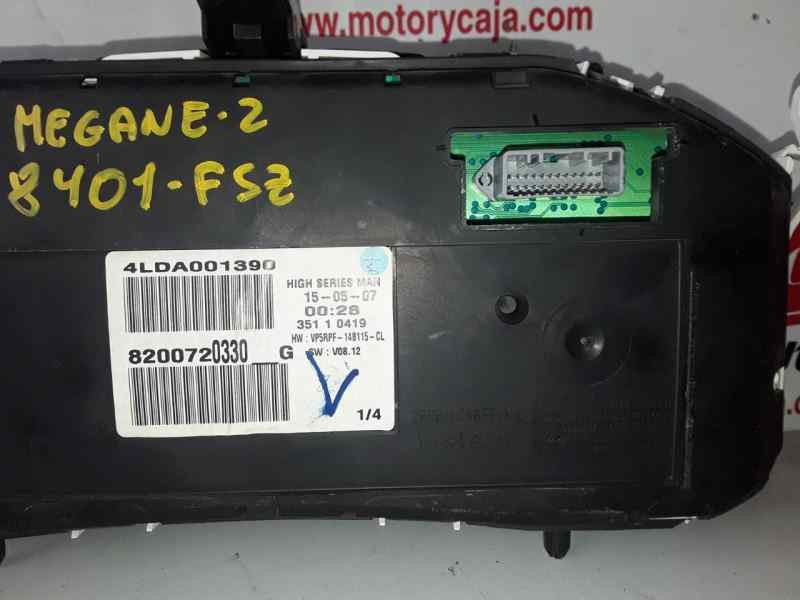 Recambio de cuadro instrumentos para renault megane ii berlina 3p referencia OEM IAM 8200720330G  