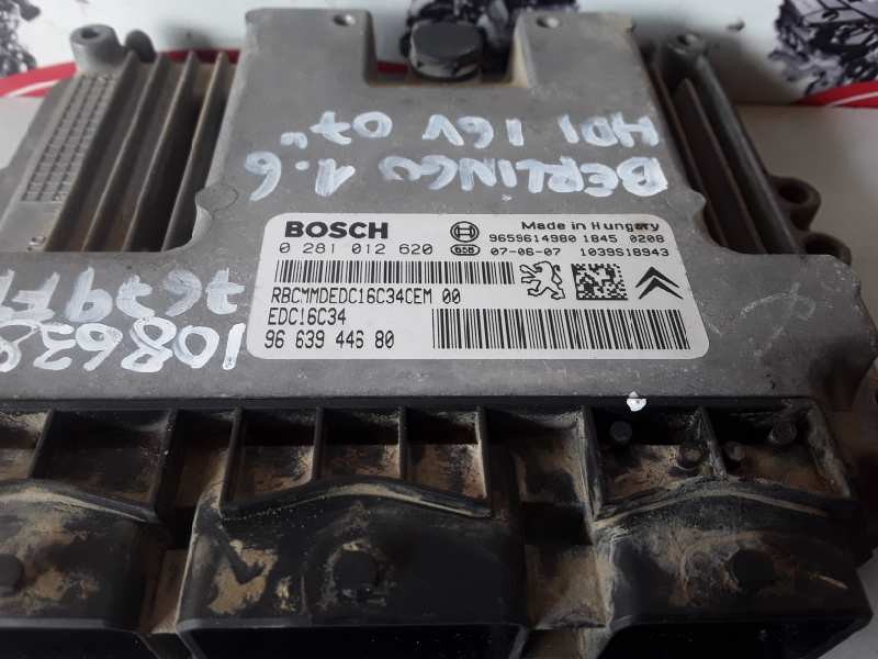 Recambio de centralita motor uce para citroen berlingo 9hw referencia OEM IAM 0281012620 / 9659614980 / EDC16C34 / 9663944680  