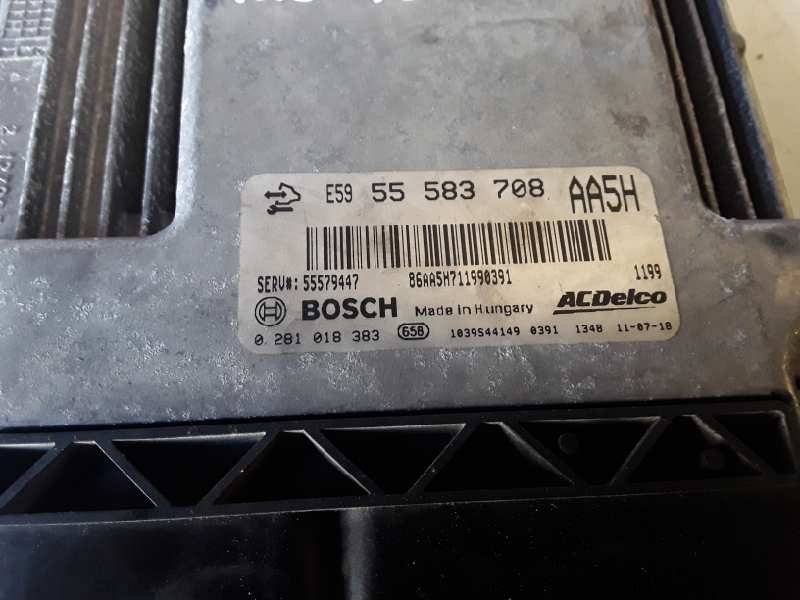 Recambio de centralita motor uce para chevrolet aveo hatchback a13dtc referencia OEM IAM 0281018383 / 55583708 / AA5H / 55579447
