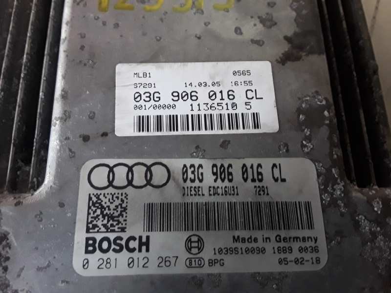 Recambio de centralita motor uce para audi a4 berlina (8e) blb referencia OEM IAM 03G906016CL / EDC16U31 / 0281012267  