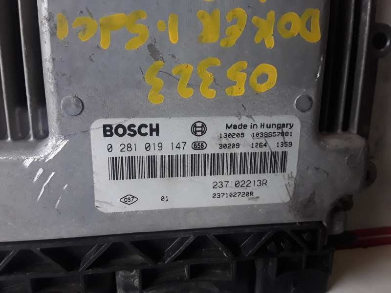 Recambio de centralita motor uce para dacia dokker k9k6 referencia OEM IAM 0281019147 / 237102213R / 1039S57881  