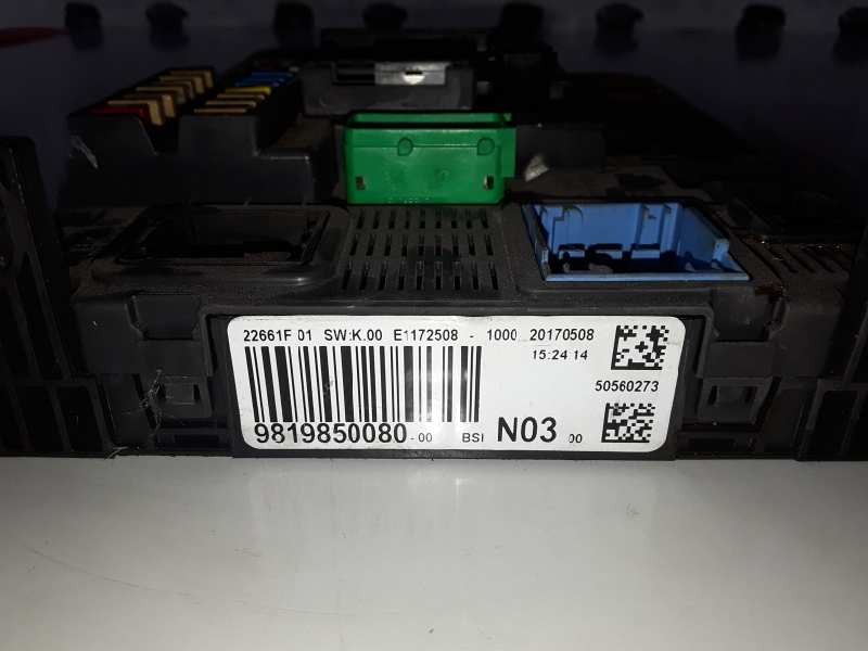 Recambio de caja reles / fusibles para peugeot 2008 hnz referencia OEM IAM 9819850080 / E1172508  