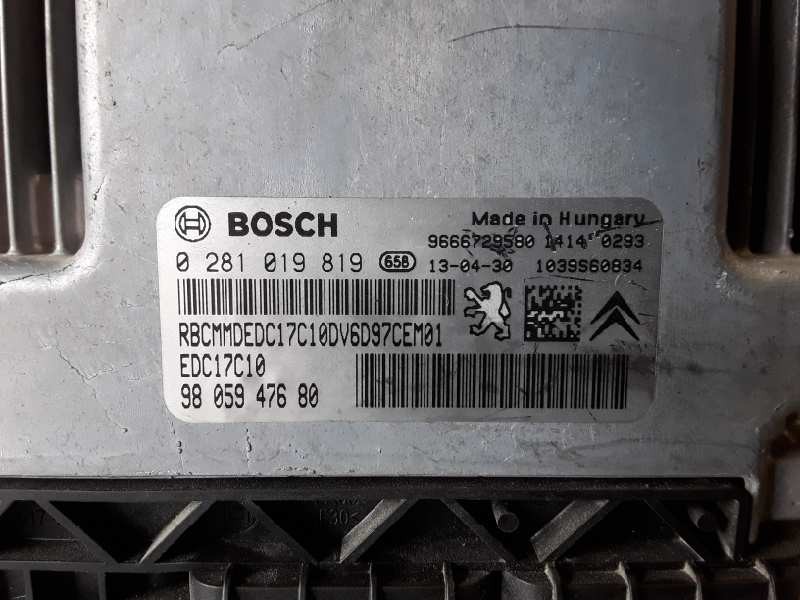 Recambio de centralita motor uce para citroen c3 9hp / 9h06 referencia OEM IAM 0281019819 / EDC17C10 / 9805947680 / 9666729580  