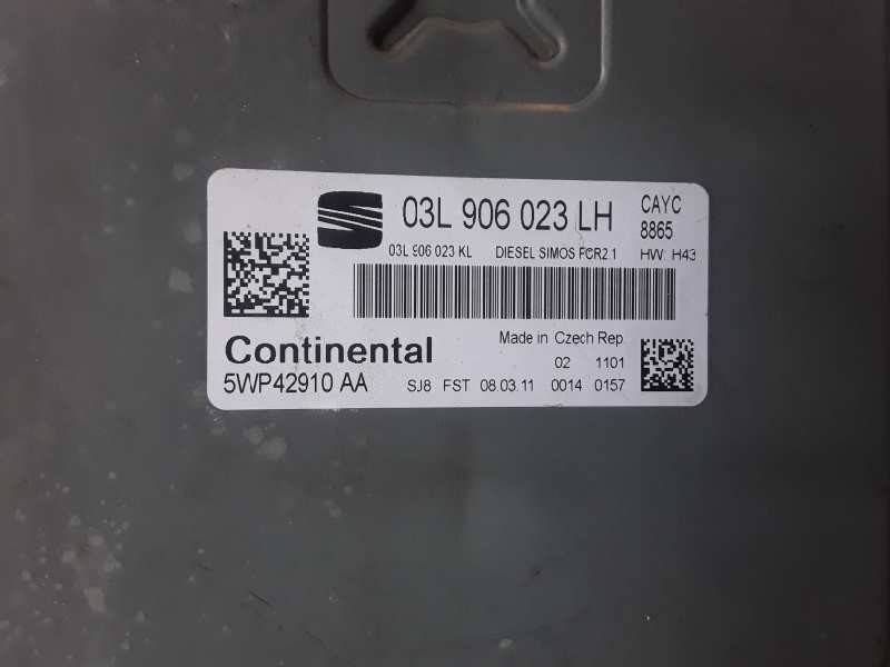 Recambio de centralita motor uce para seat leon (1p1) cayc referencia OEM IAM 03L906023LH / 5WP42910AA  