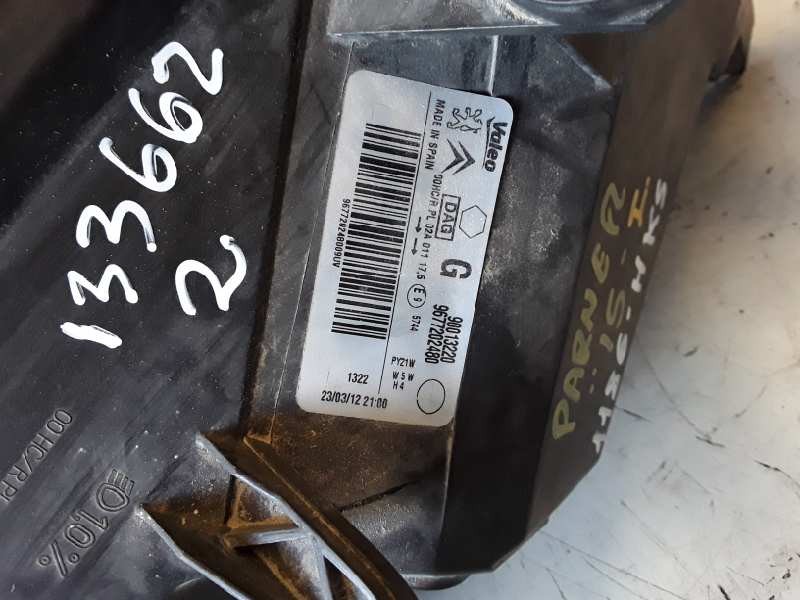 Recambio de faro derecho para peugeot partner tepee referencia OEM IAM 9677202480 / 90013220  