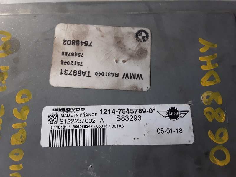 Recambio de centralita motor uce para mini mini (r50,r53) w10b16a referencia OEM IAM 1214754578901 / S122237002A / S83293  