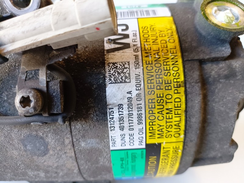 Recambio de compresor aire acondicionado para opel astra h berlina z17dtl referencia OEM IAM 4751  