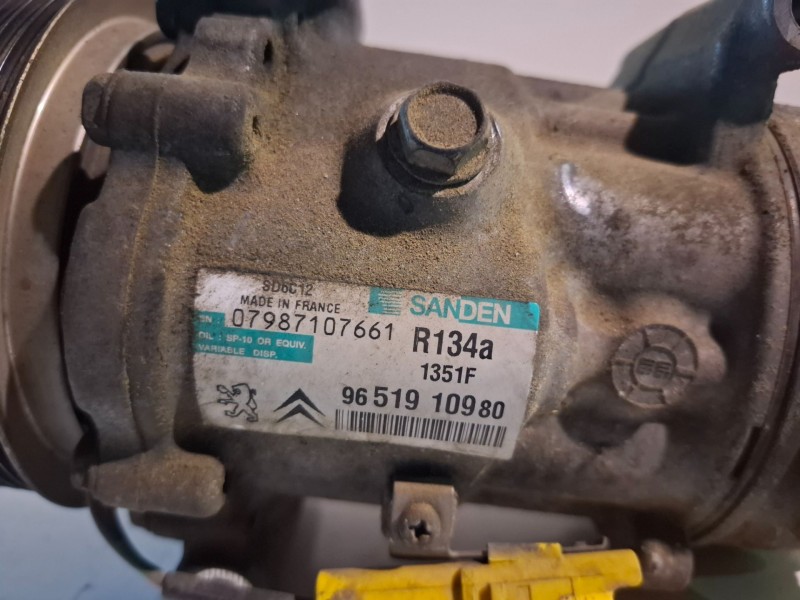 Recambio de compresor aire acondicionado para peugeot 207 9hx referencia OEM IAM 9651910980  