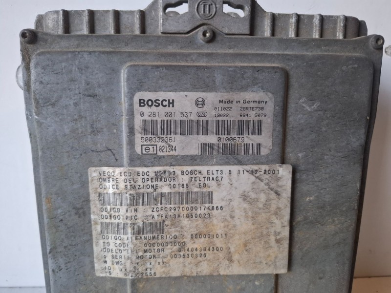 Recambio de centralita motor uce para iveco daily camión/volquete 814043b referencia OEM IAM 0281001537  