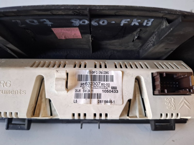 Recambio de pantalla multifuncion para peugeot 307 berlina (s2) 9hy referencia OEM IAM 966323078000  