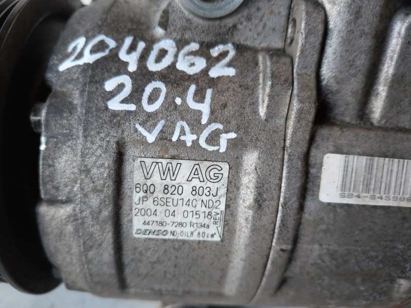 Recambio de compresor aire acondicionado para volkswagen polo iv (9n1) amf referencia OEM IAM 6Q0820803J  