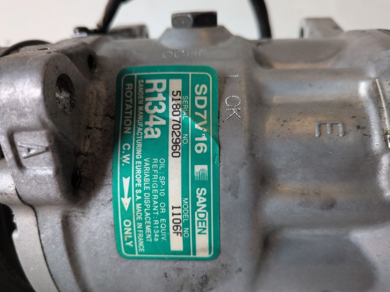 Recambio de compresor aire acondicionado para citroen evasion dhx referencia OEM IAM 1106F  