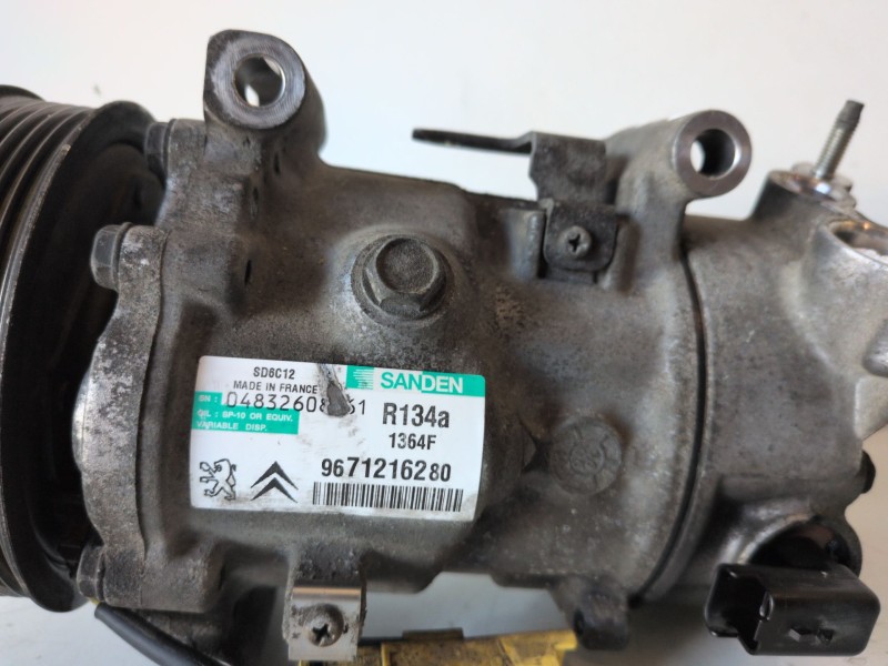 Recambio de compresor aire acondicionado para citroen c3 picasso 9h06 referencia OEM IAM 9671216280  